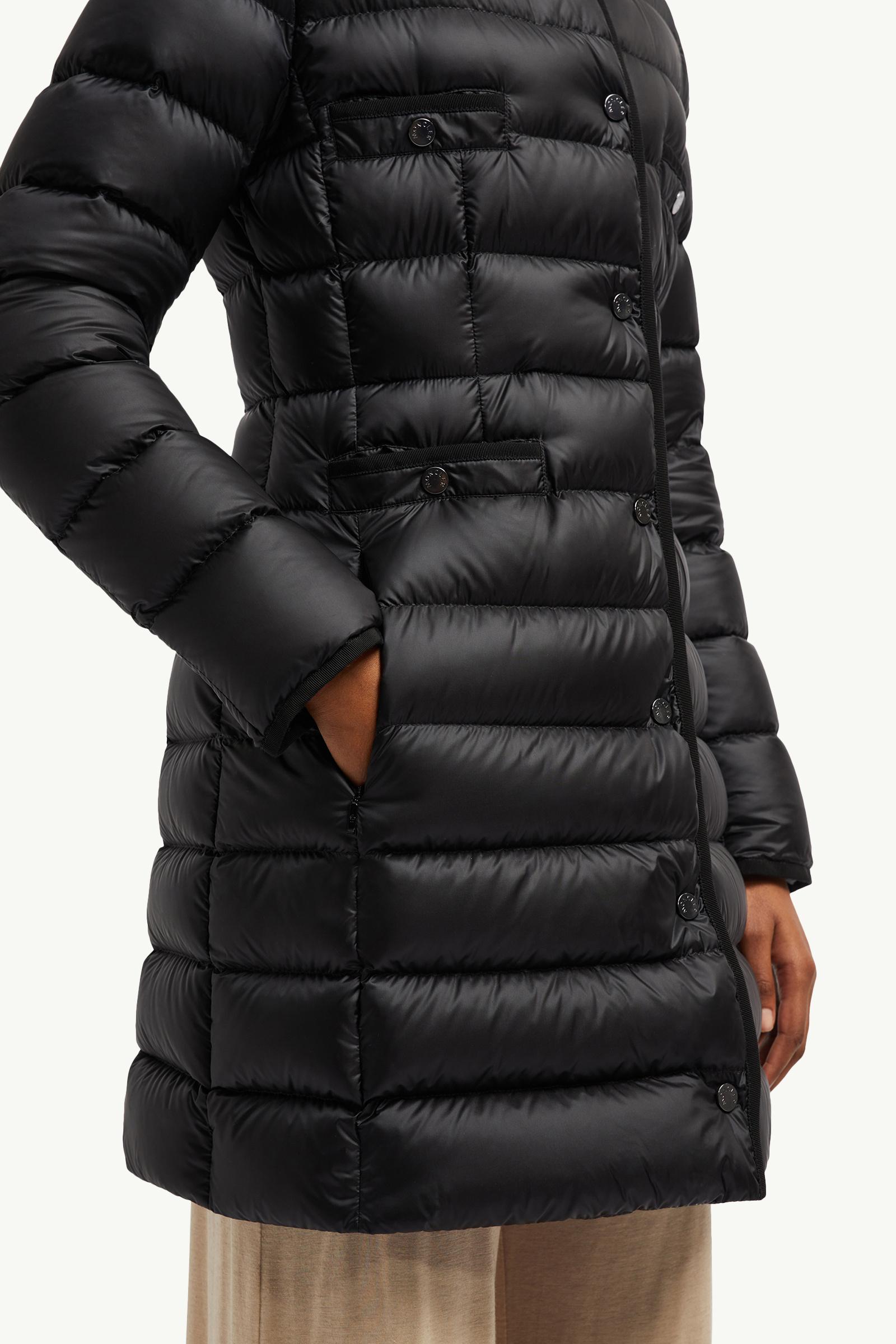 Black Hirma Hooded Long Down Jacket - Long Jackets & Parka for