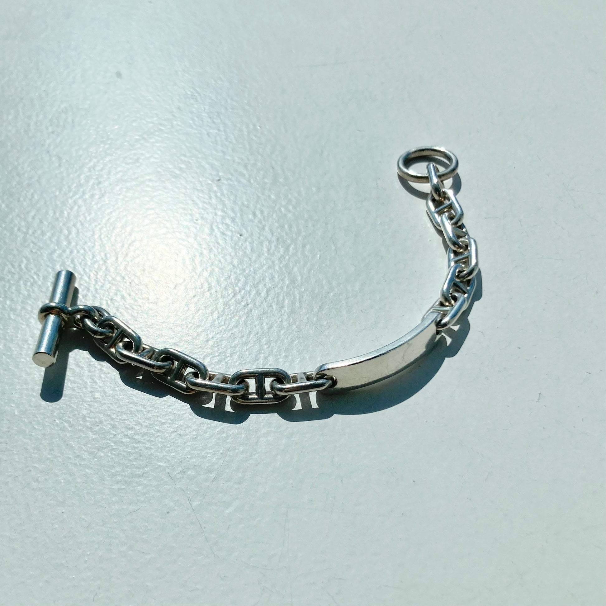 60s HERMES エルメス シェーヌダンクル ID ブレスレット バングル