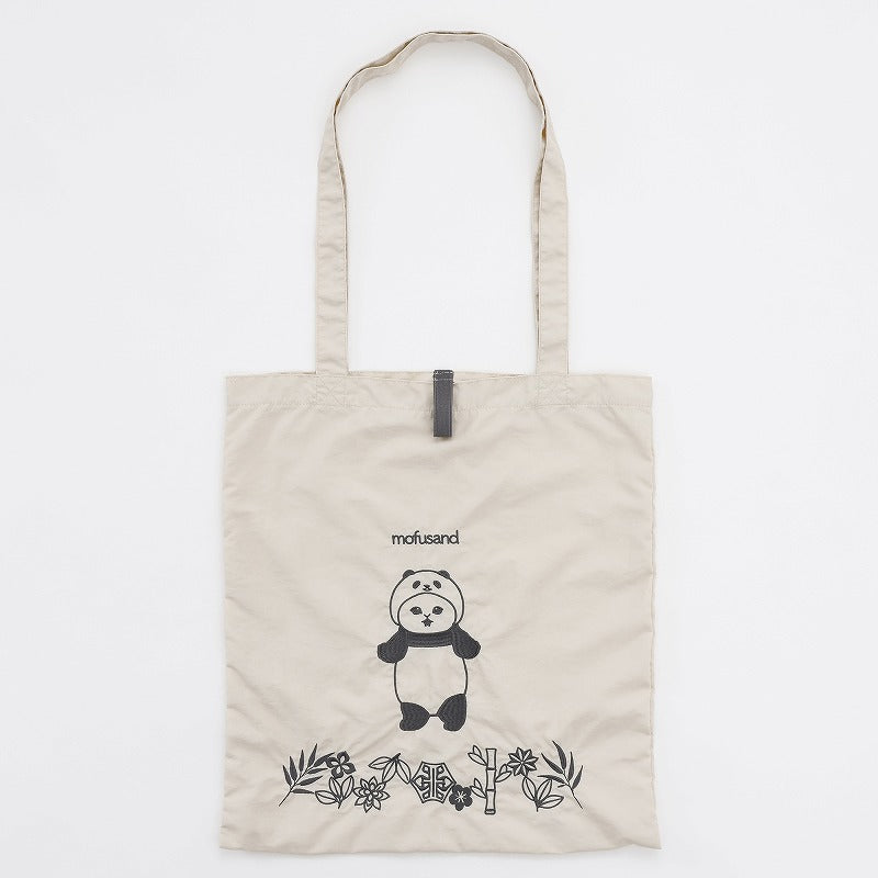 mofusand 刺繍トートバッグ パンダにゃん ホワイト | mofusandもふもふ
