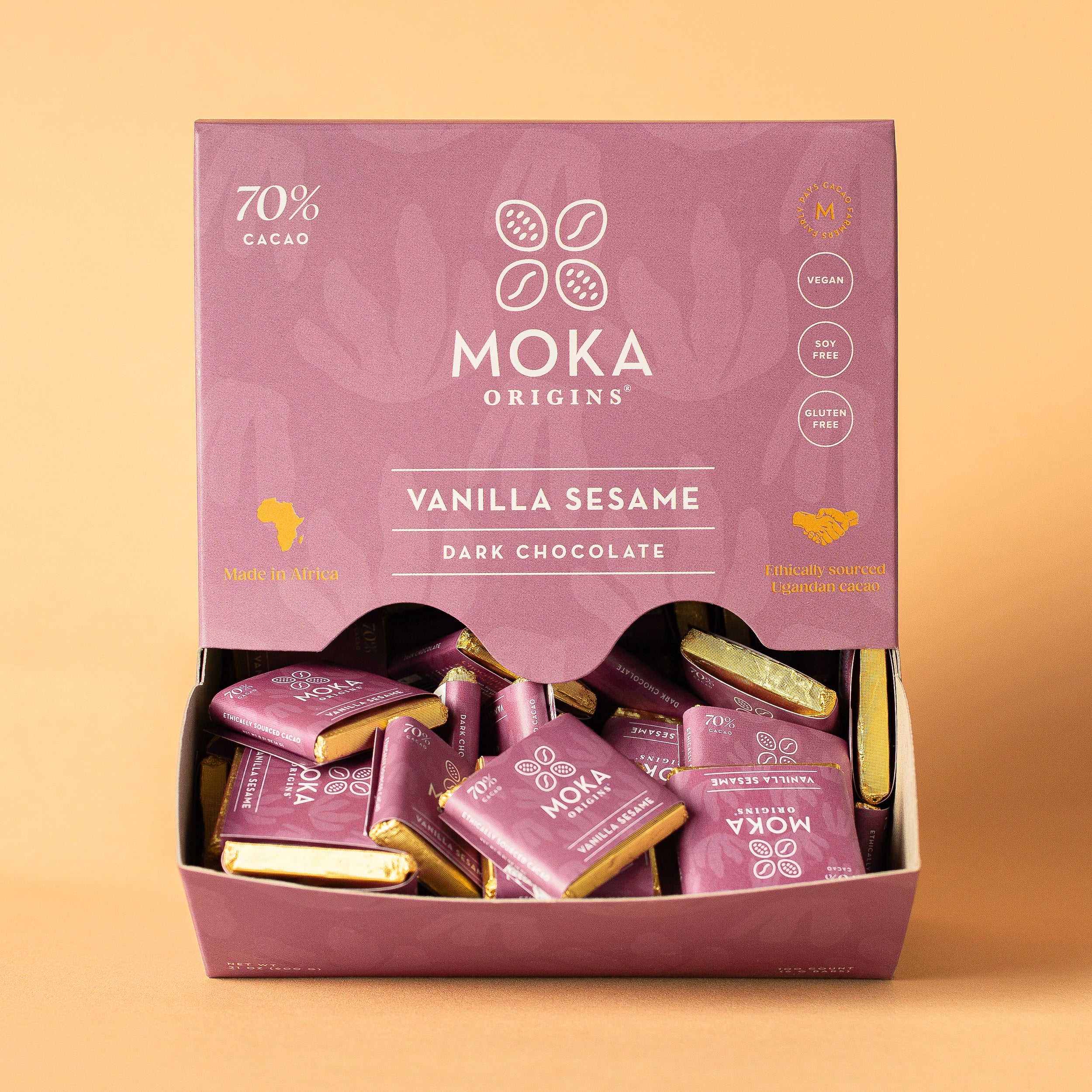 Vanilla Sesame Dark Chocolate Mini Box – Moka Origins