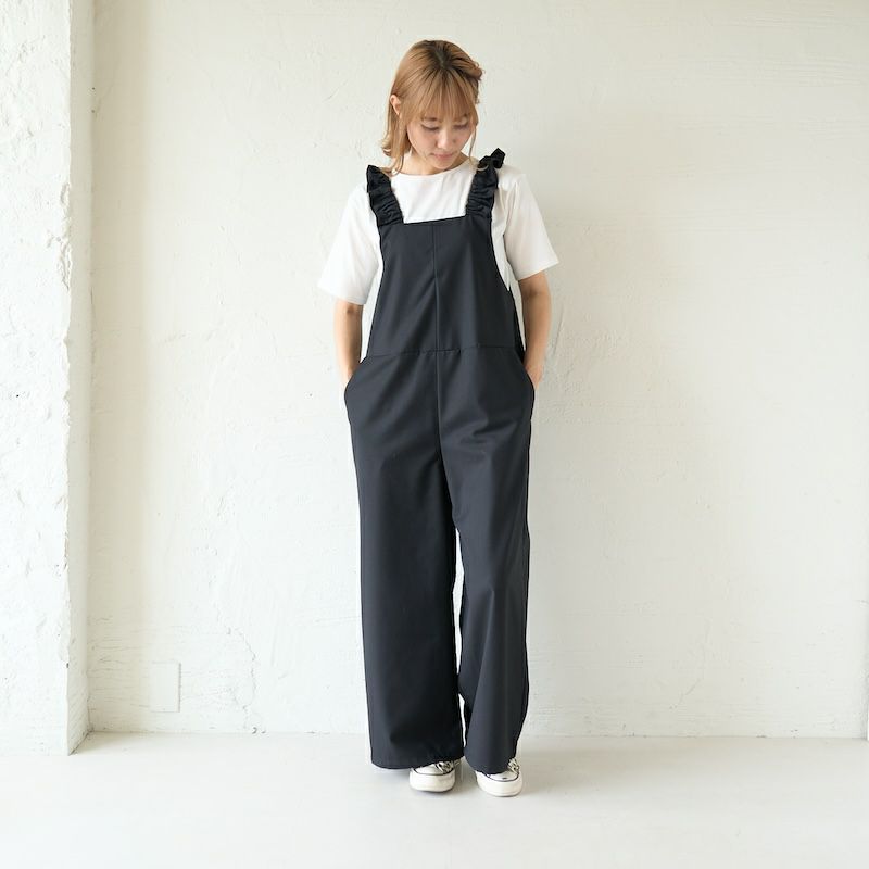 大人可愛いフリルサロペットパンツ(グレー) | もりのがっこう公式