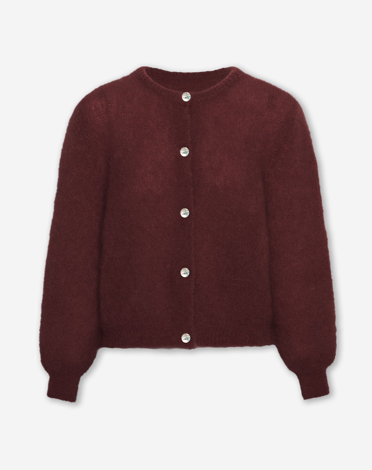 MOHAIR CARDIGAN BURGUNDY | Most Wanted