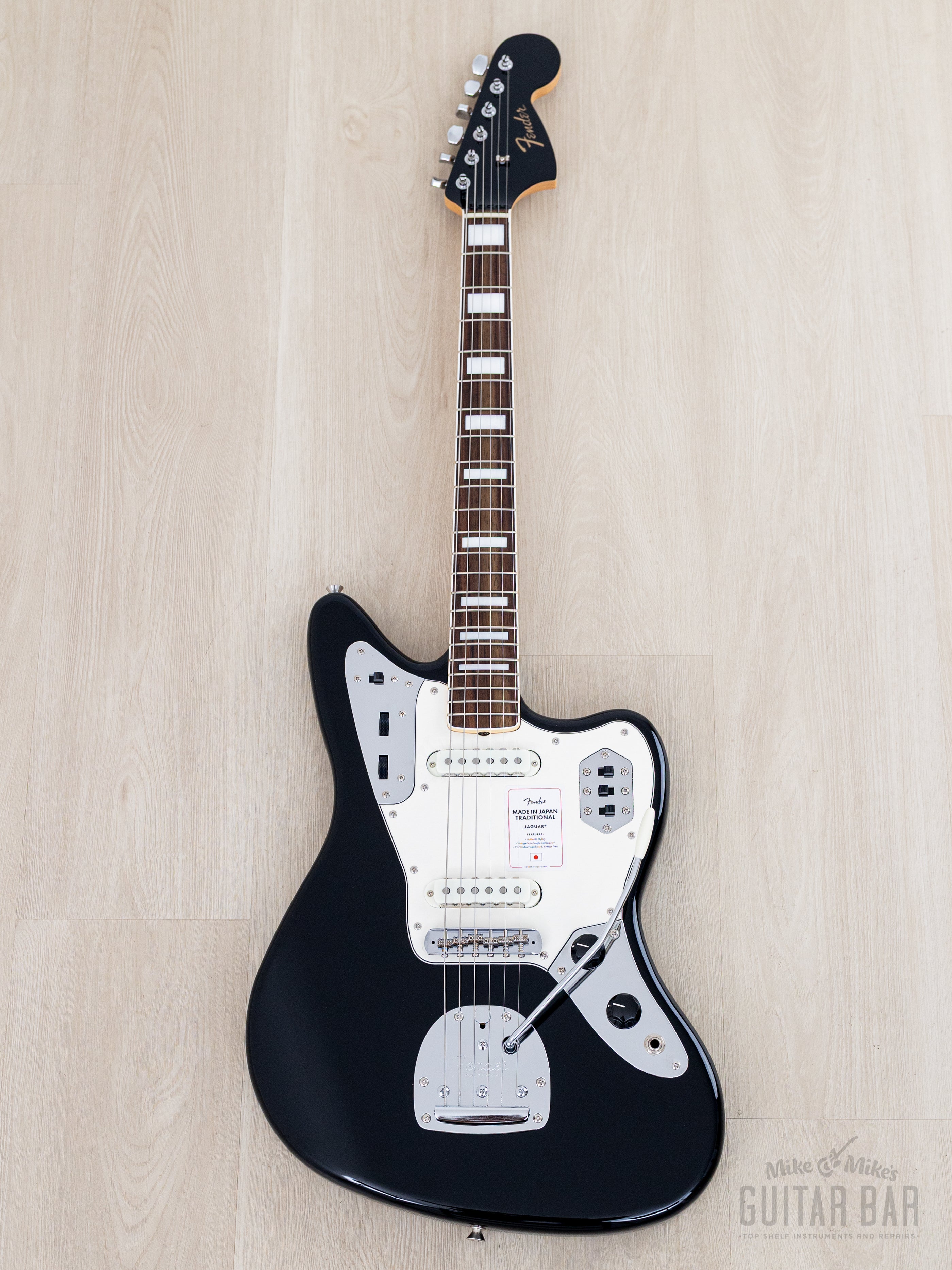 2025 Fender Traditional II Late '60s Jaguar Black + Headstock, Blocks