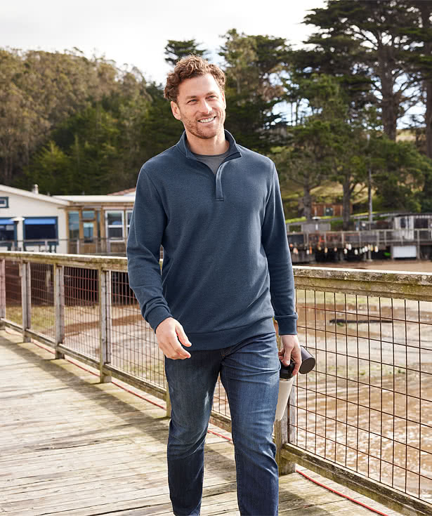 Custom TravisMathew Ocean Villa Quarter Zip Sweatshirt - Design