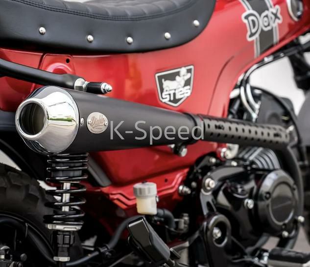Dax 125 ステンレスマフラー DX008 オールブラック K-SPEED | バイク