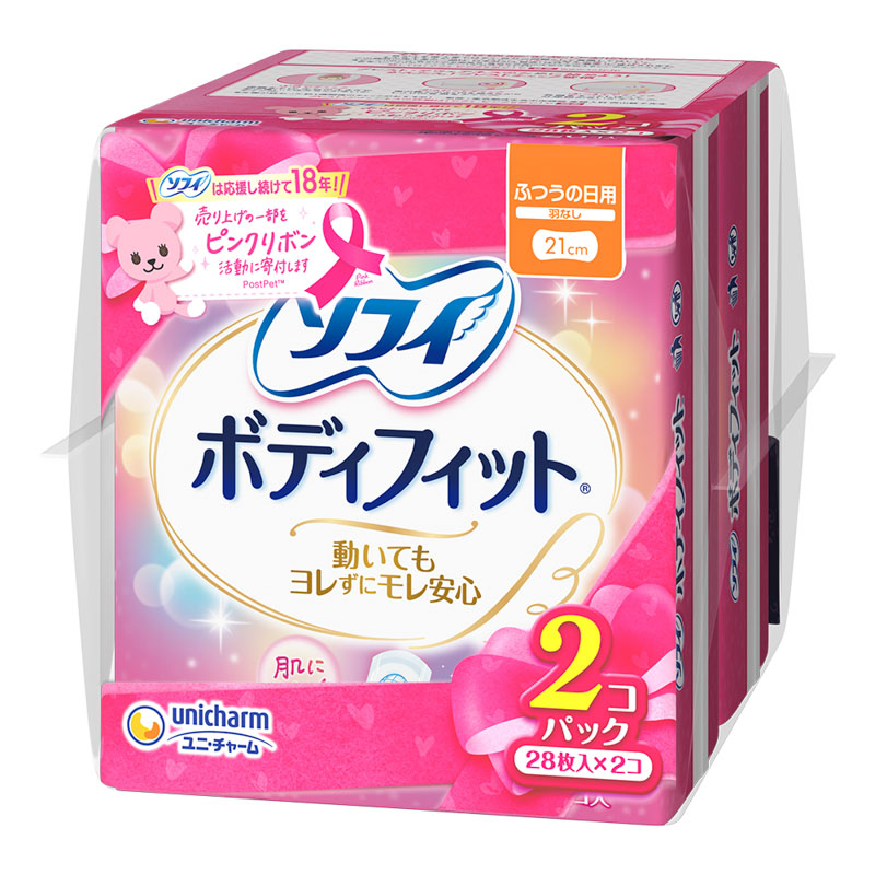 ソフィ ボディフィット 21cm 羽なし 28枚×2個パック ｜ ミスター