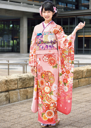 和とわの振袖 /ピンク色/古典/熨斗柄/ Furisode Collection 2019 | My振袖