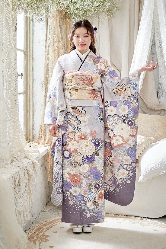 スタジオリッツ 草加舎人店の振袖 /紫色/白色/古典/花柄/ JYNas 薄紫