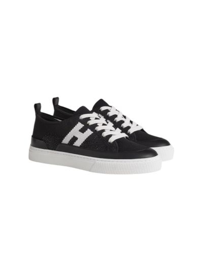 Hermès Deep Sneakers in Knit and Calfskin Size 37 | Myzah