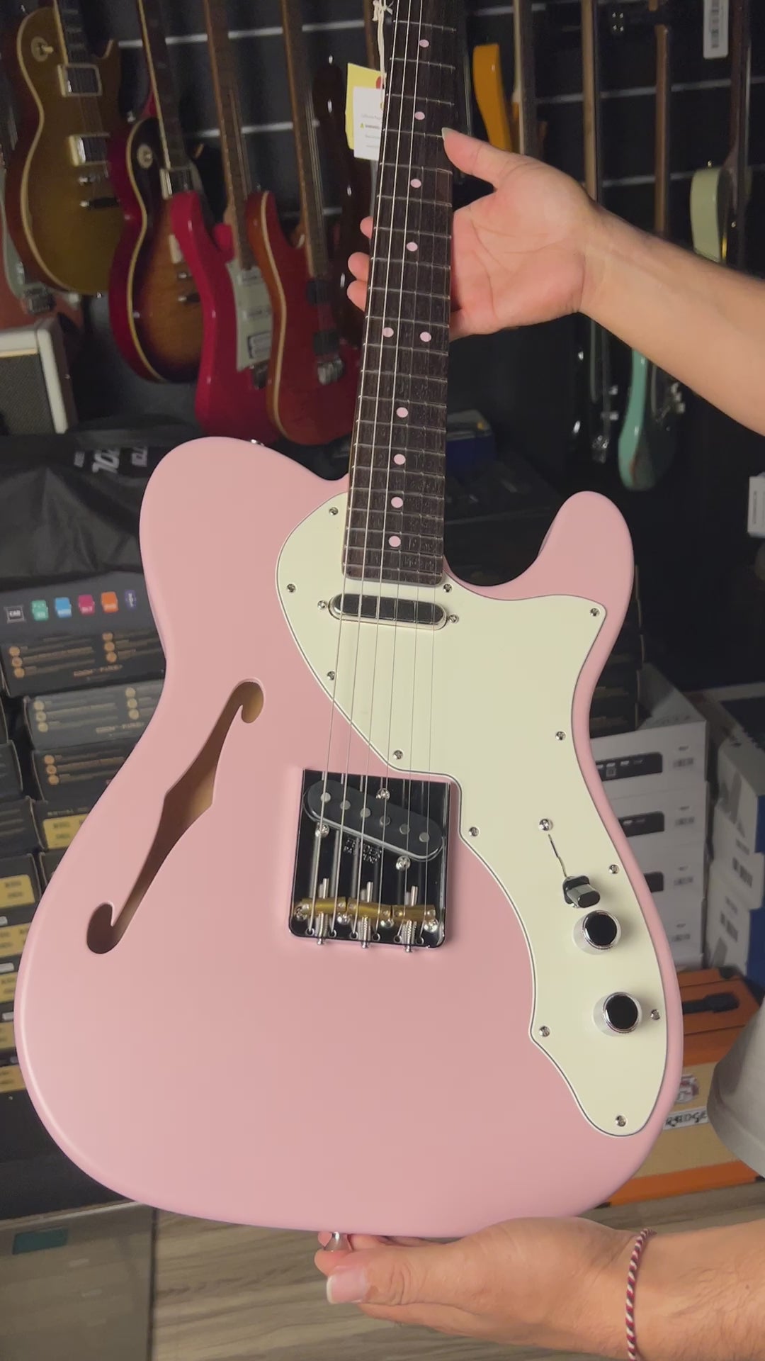 Fender MIJ Limited Kusumi Color Telecaster Thinline with RW FB In