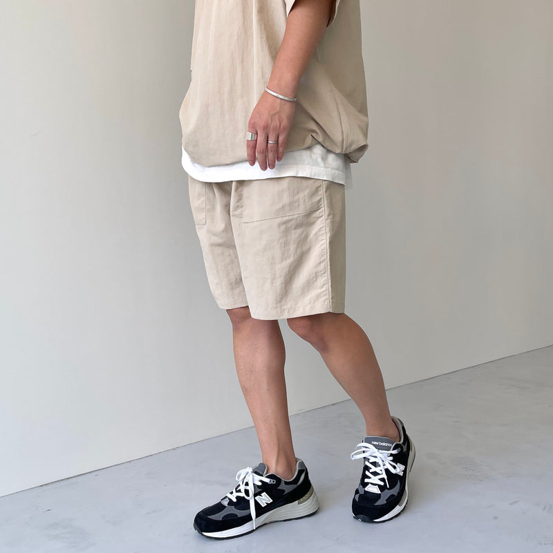 premium nylon setup / beige（プレミアムナイロンセットアップ