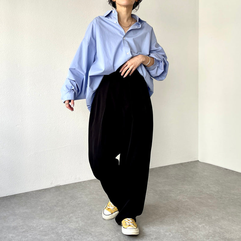 loose silhouette standard shirt / blue（ルーズシルエット