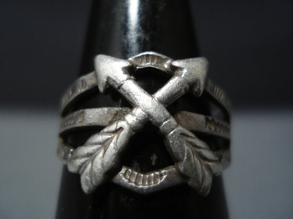 Early 1930's Vintage Navajo Crossed Arrow Native American Jewelry