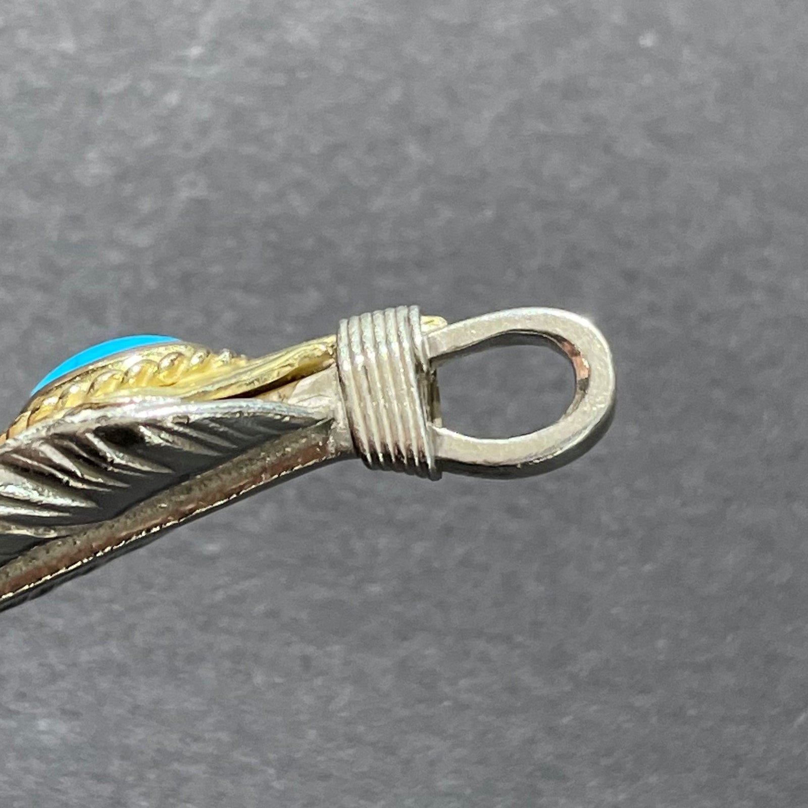 Goros Turquoise Feather: Gold Rope - Native Feather | 日本のGoro's