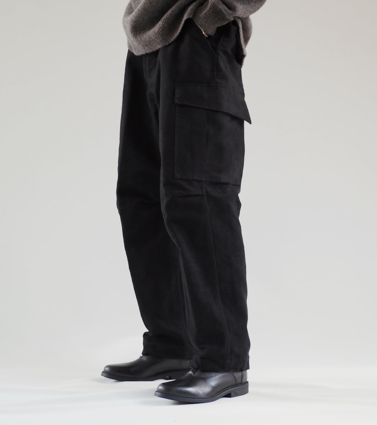 COMOLI Mole Skin BDU Pants, Black – Navyblue