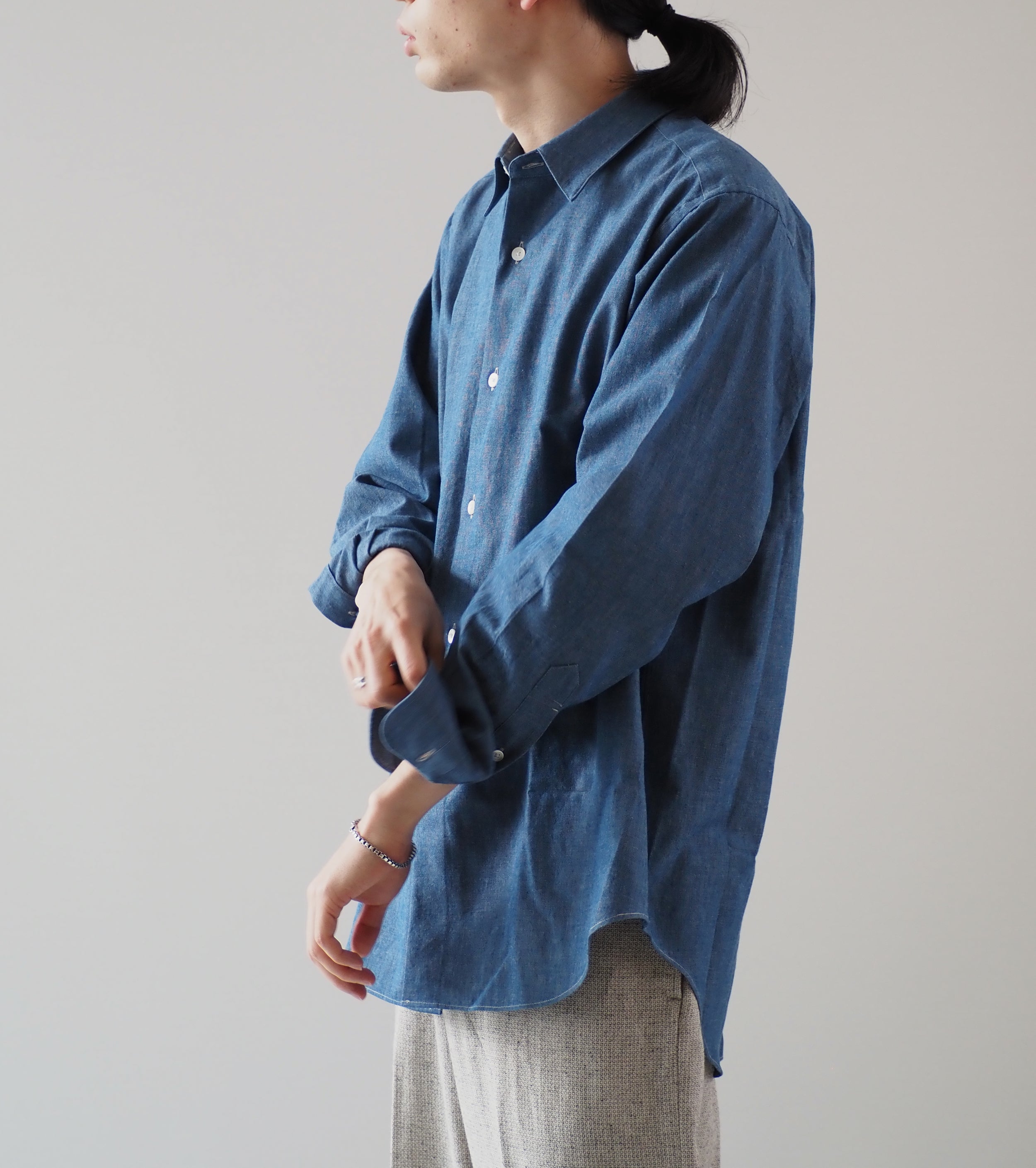 MAATEE & SONS Charles Chambray , Fade – Navyblue