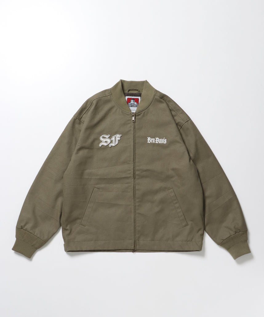BEN DAVIS（ベンデイビス）】MECHANIC EMB RIBBED JACKET / ワーク