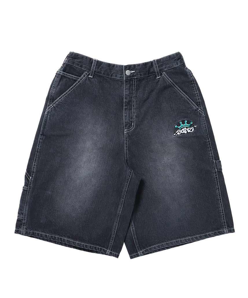 SEQUENZ（シークエンズ）】BACK EMB. SHORT DENIM / デニム パンツ 半