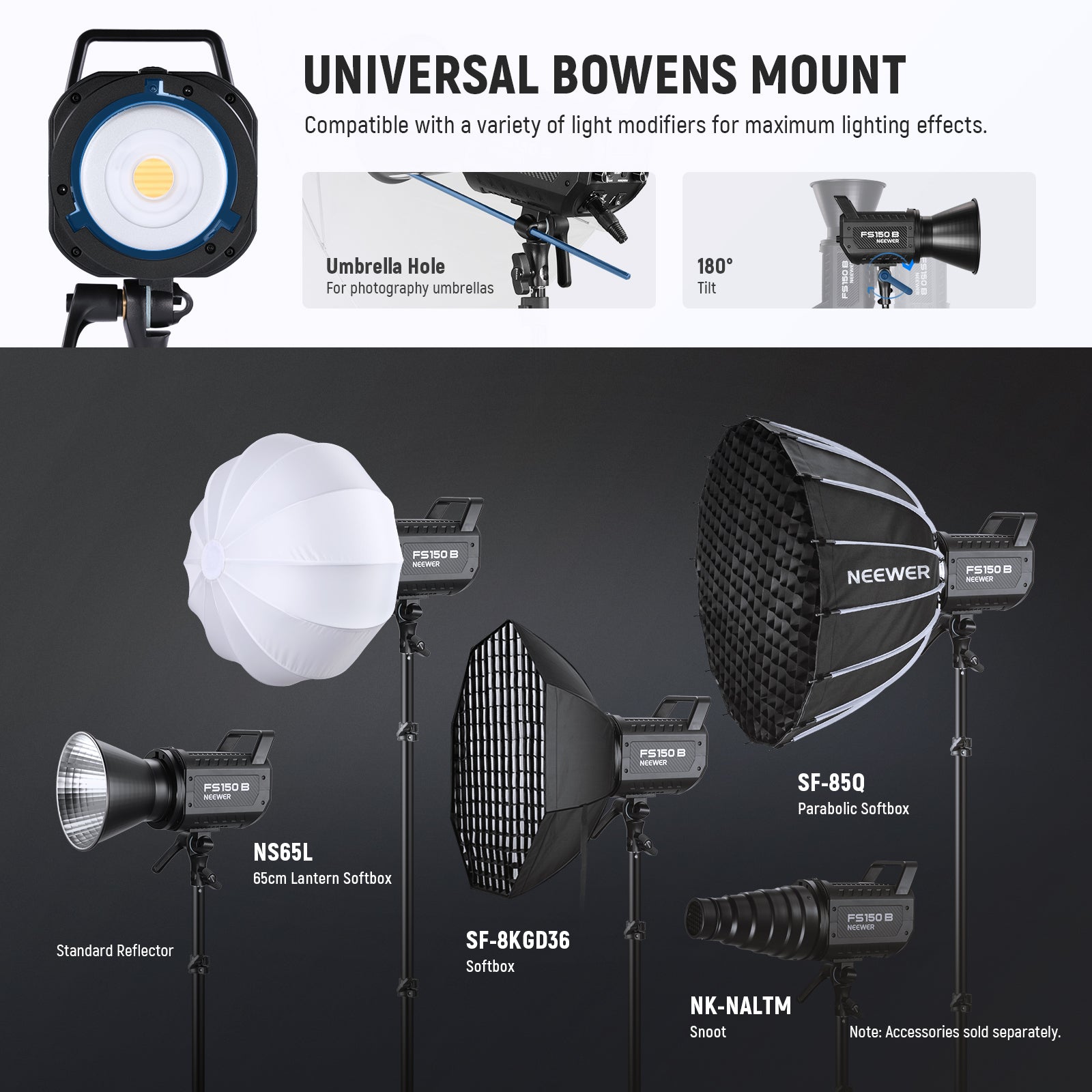 NEEWER FS150B Bi-Color Video Light | LED Continuous Light