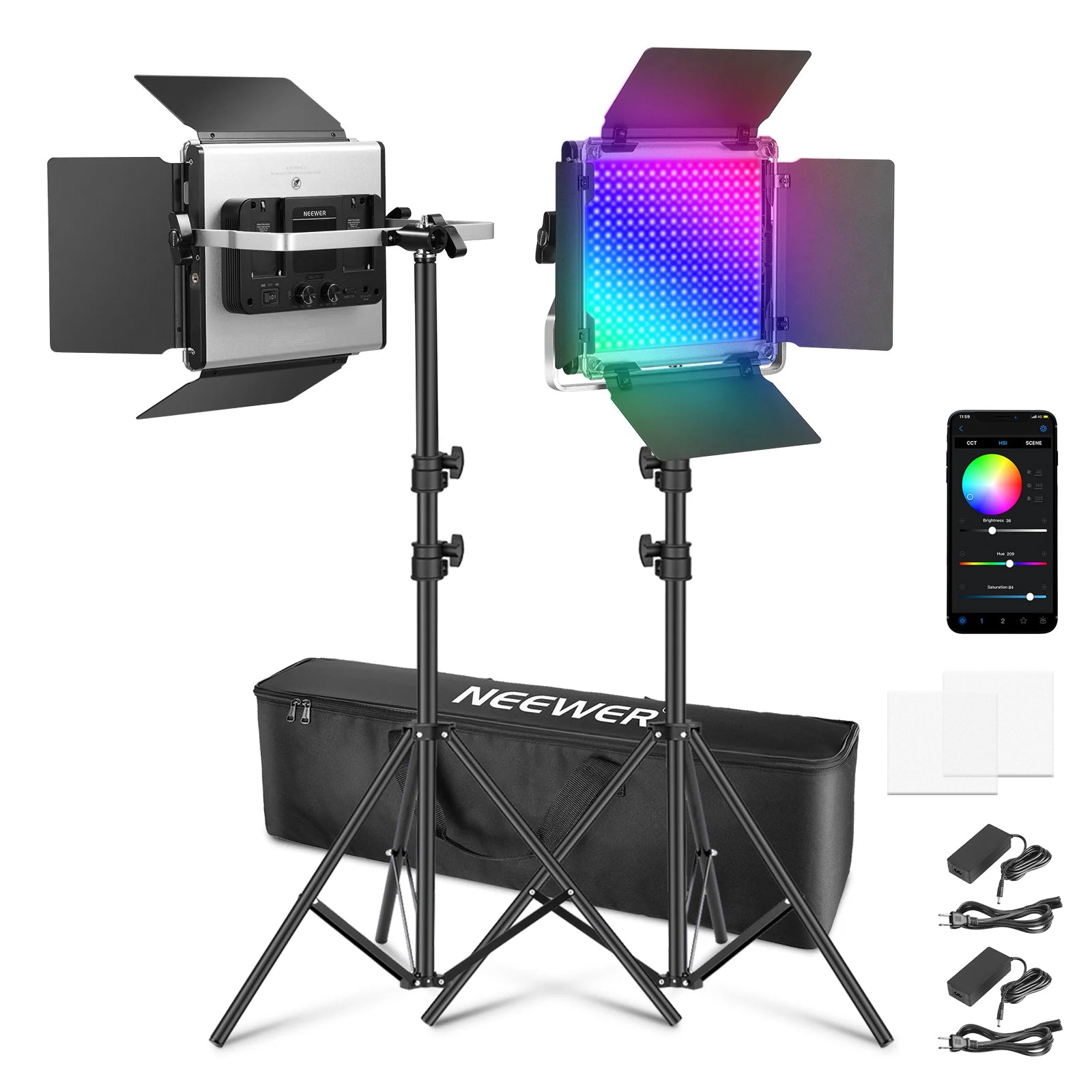 NEEWER 2パック 660 PRO II RGB LEDビデオライトキット – NEEWER.JP