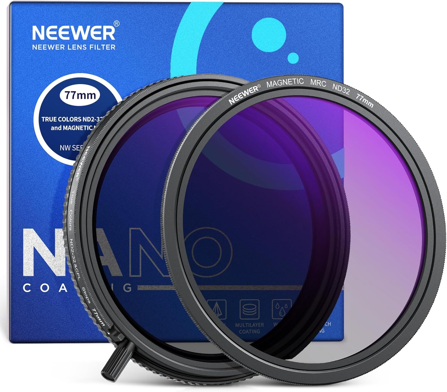 NEEWER 2in1 ND2-32&CPLフィルター+磁気ND32フィルター – NEEWER.JP