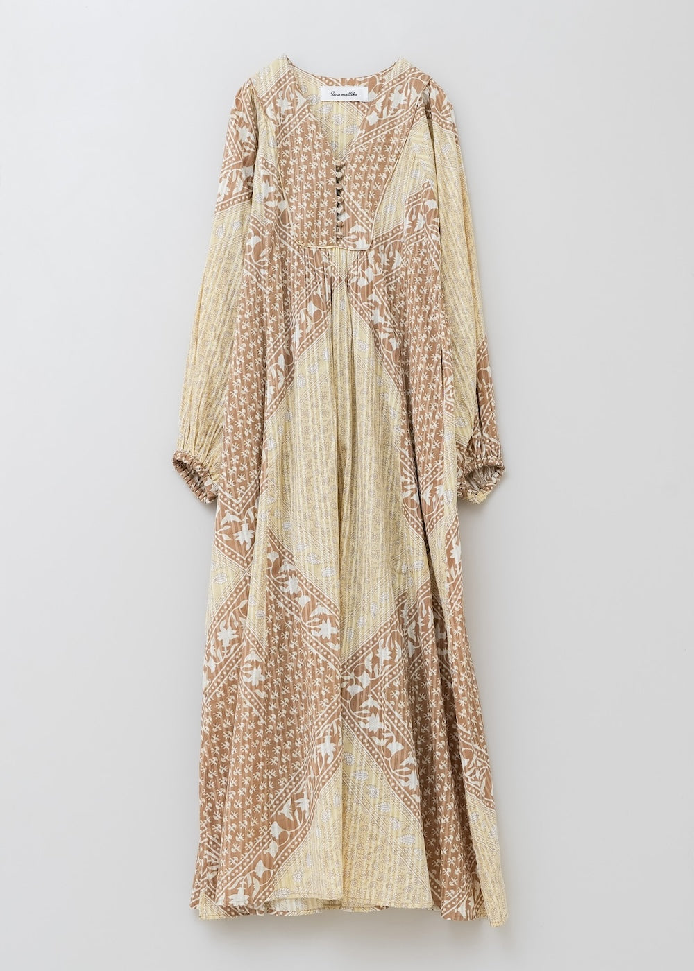 Cotton Lurex Scarf Print Dress | Pasand by ne Quittez pas | パサン