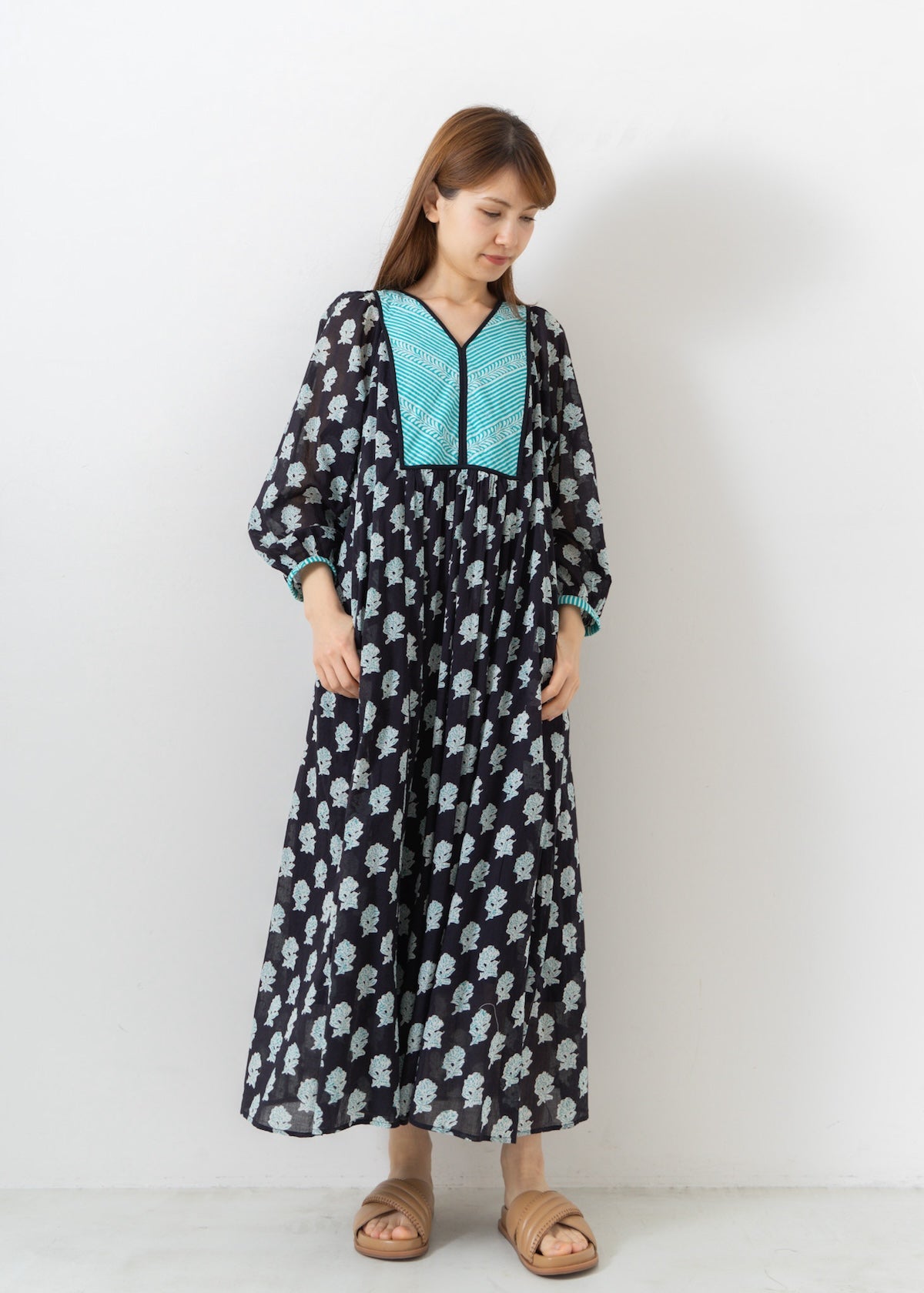 ヌキテパ Lotus Combi Print Dres Sサイズ