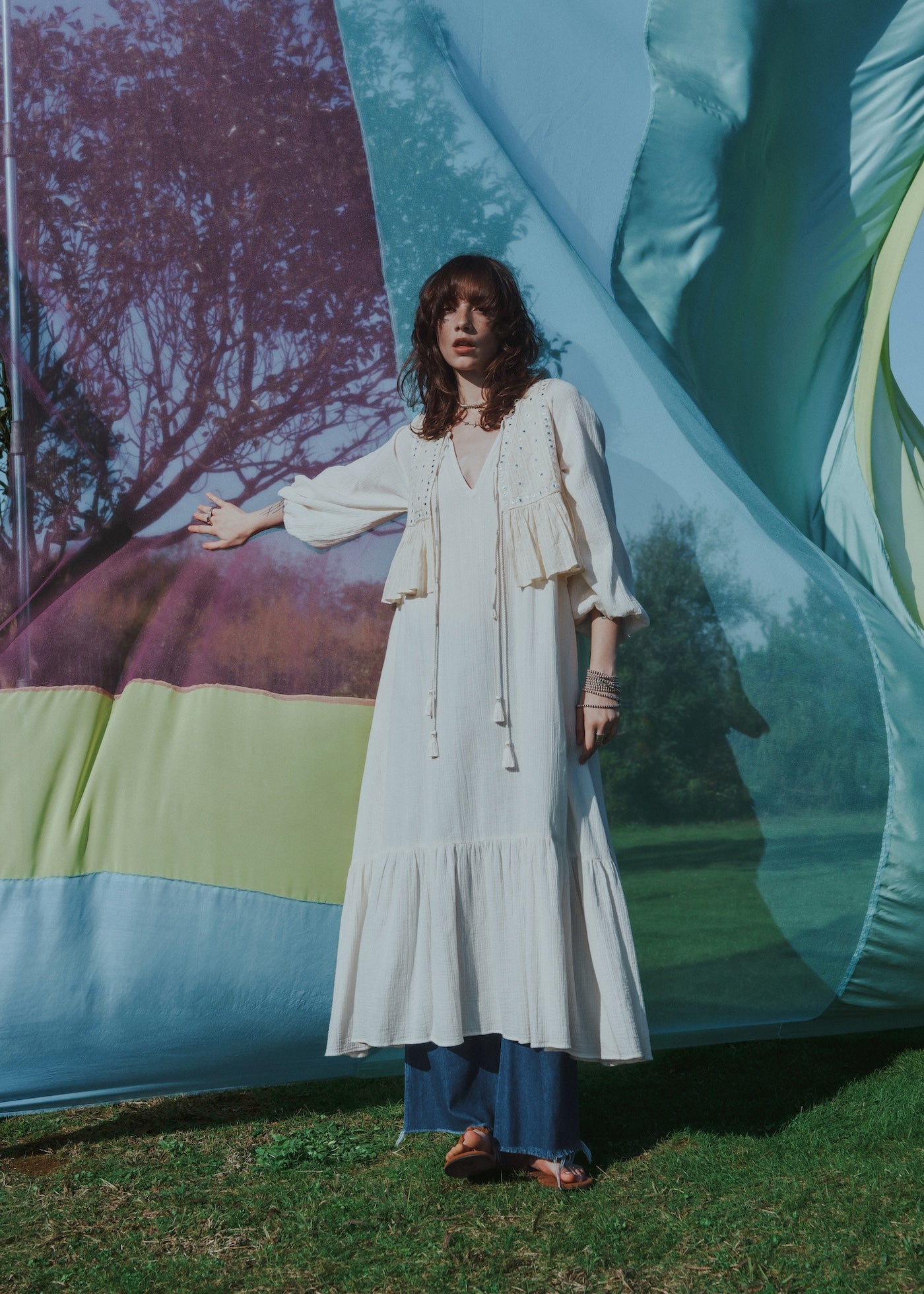 Cotton Gauze Long Dress | Pasand by ne Quittez pas | パサンドバイ
