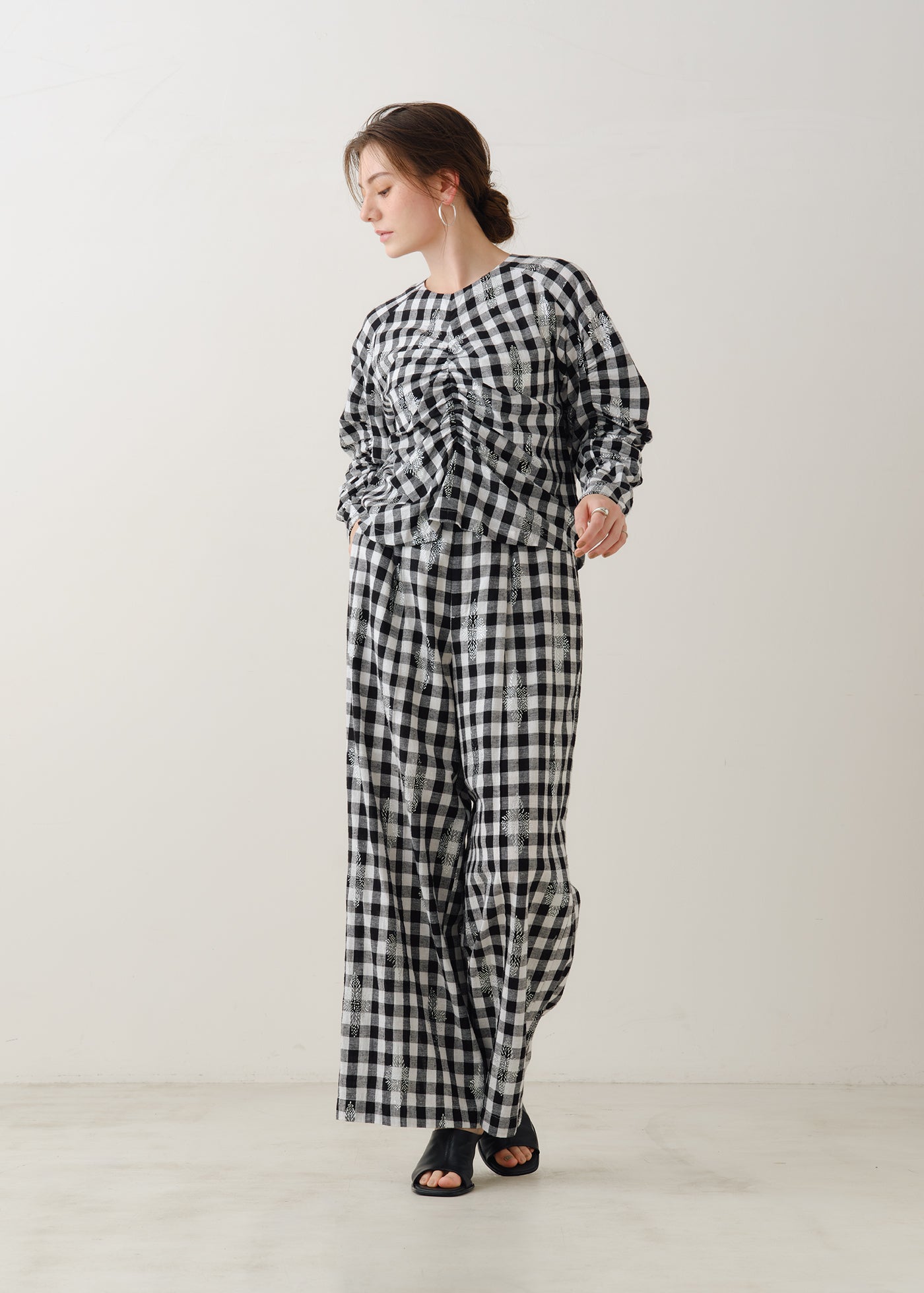 Cotton Linen Foil Print Pants | Pasand by ne Quittez pas | パサン