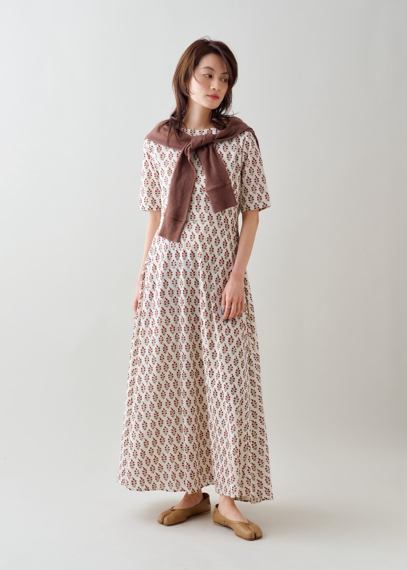 Cotton Voile Small Flower Print Flare Dress | Pasand by ne Quittez