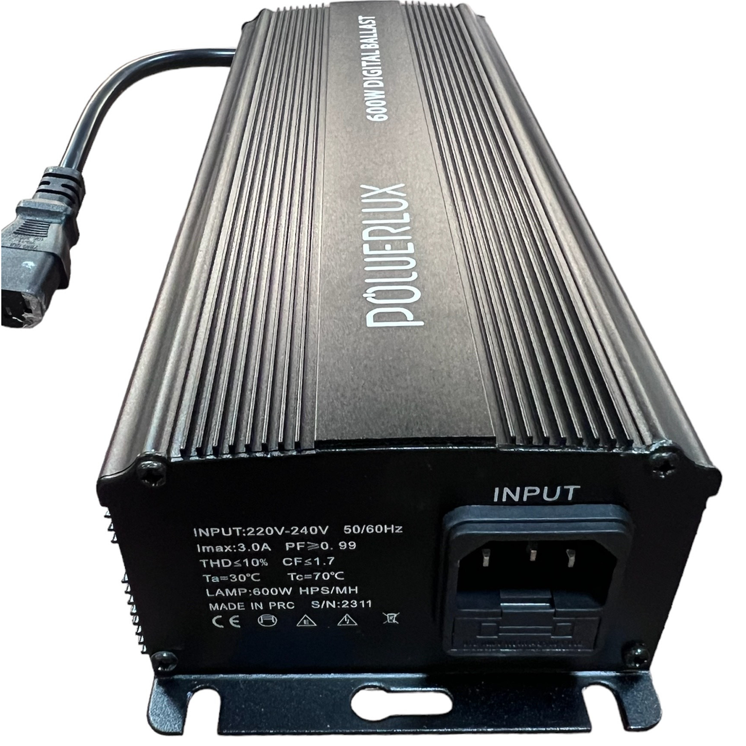 PowerLux 600W Adjustable Electronic Ballast with Potentiometer