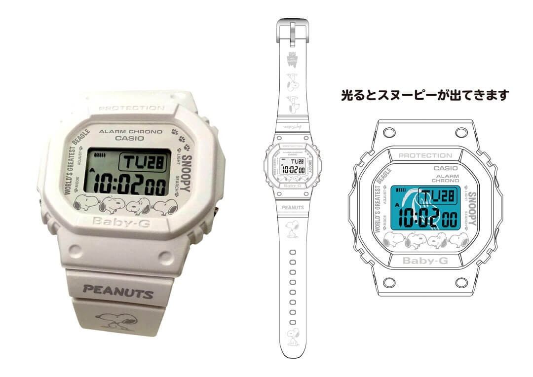 カシオ「BABY-G」、スヌーピーがかわいいPEANUTS 70周年コラボモデル