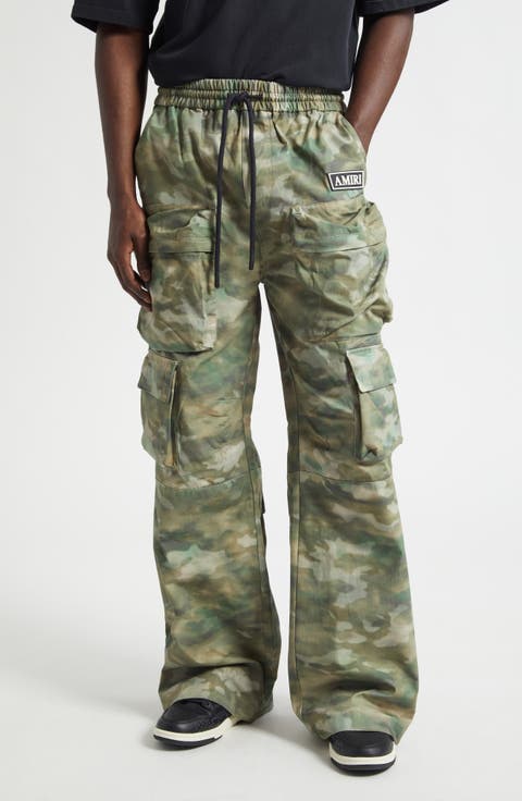 AMIRI Camo Print Drawstring Cargo Pants | Nordstrom