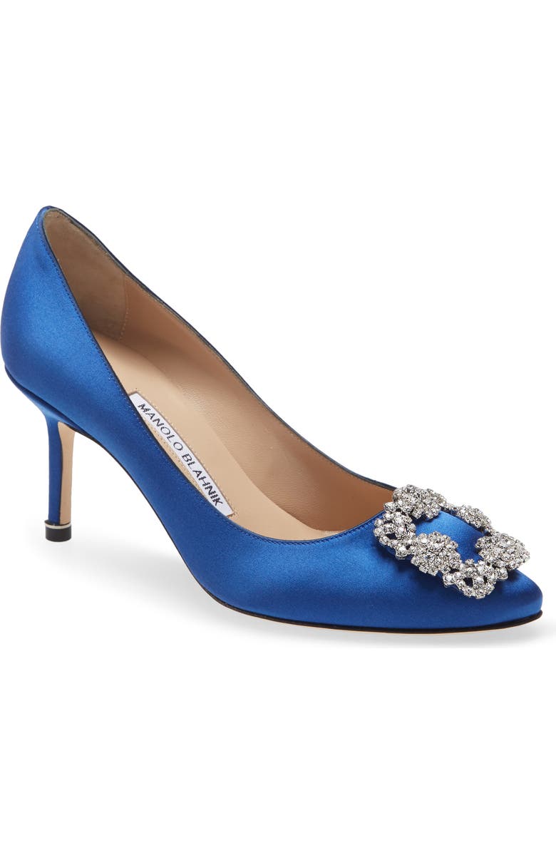 Manolo Blahnik Hangisi 70mm Crystal Buckle Pump (Women) | Nordstrom