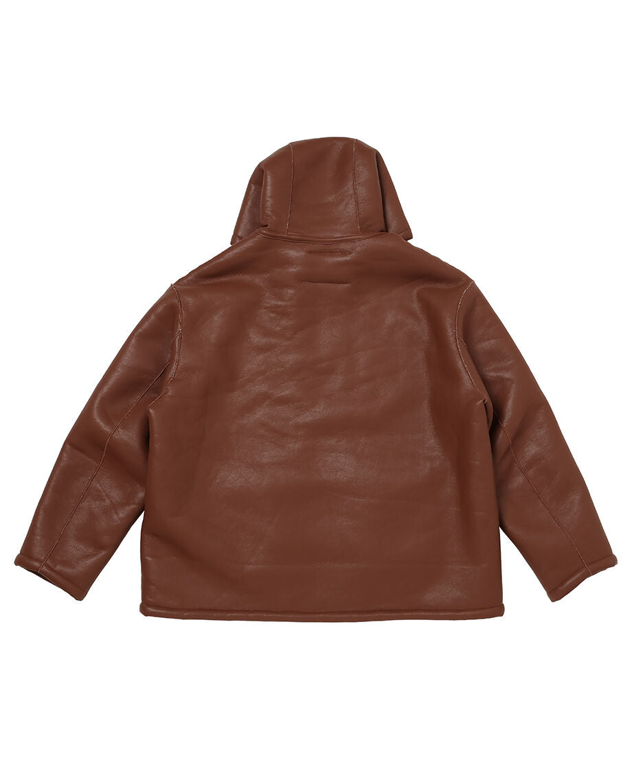vegan mouton hooded zip jacket – NKNIT