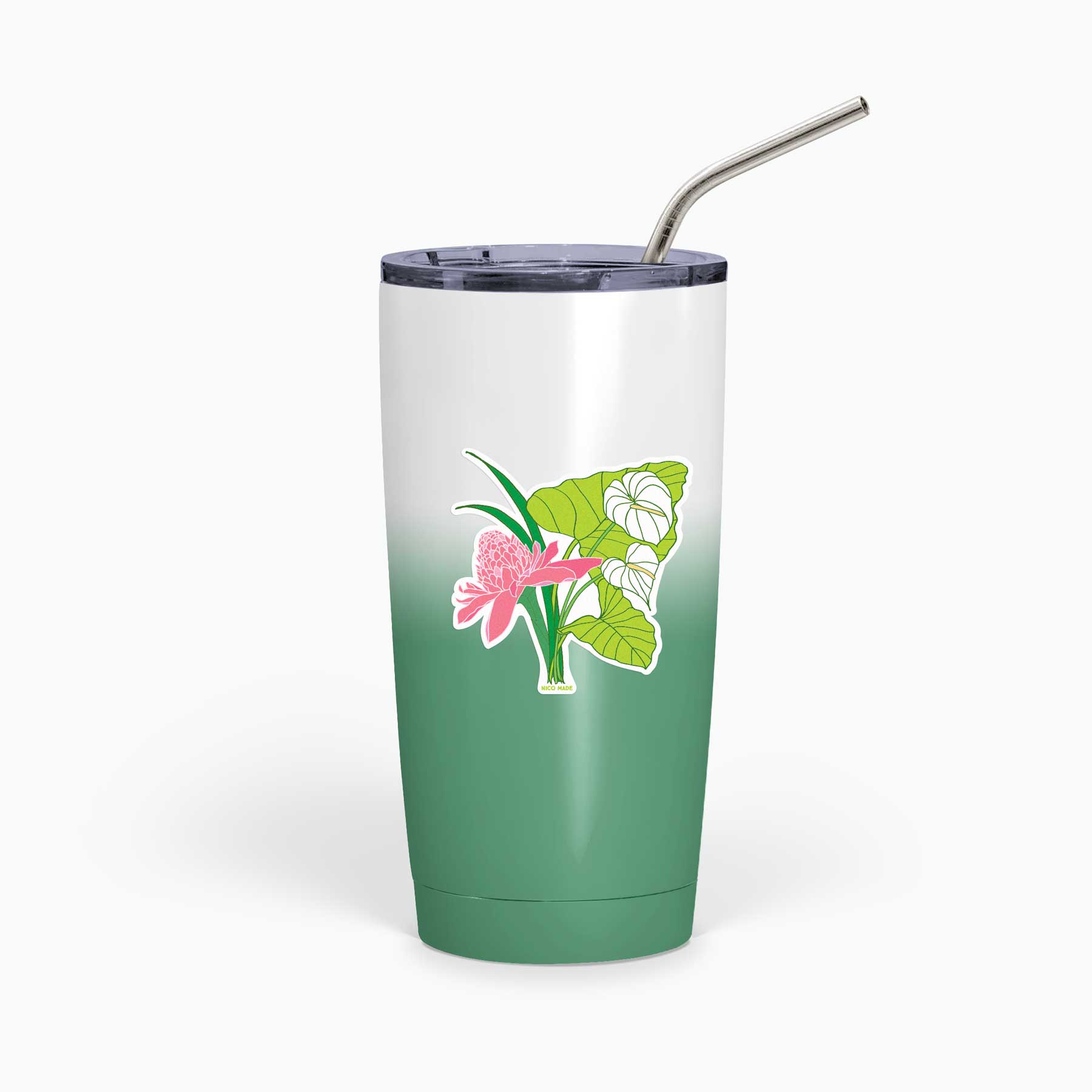Tara Bouquet (Taro, Pink Ginger & Anthurium) • Sticker - Nico Made