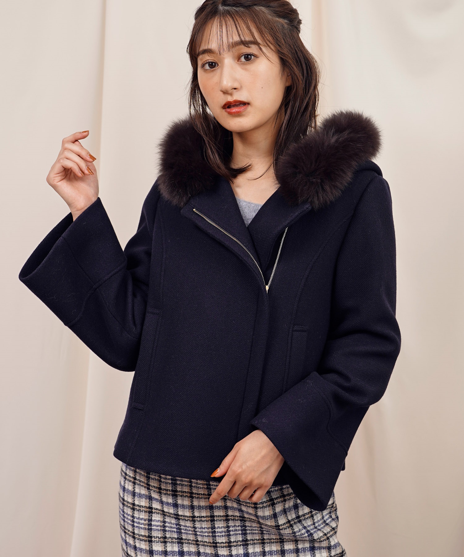 ファー付ショート2WAYコート | コート | NOELA OFFICIAL WEB STORE