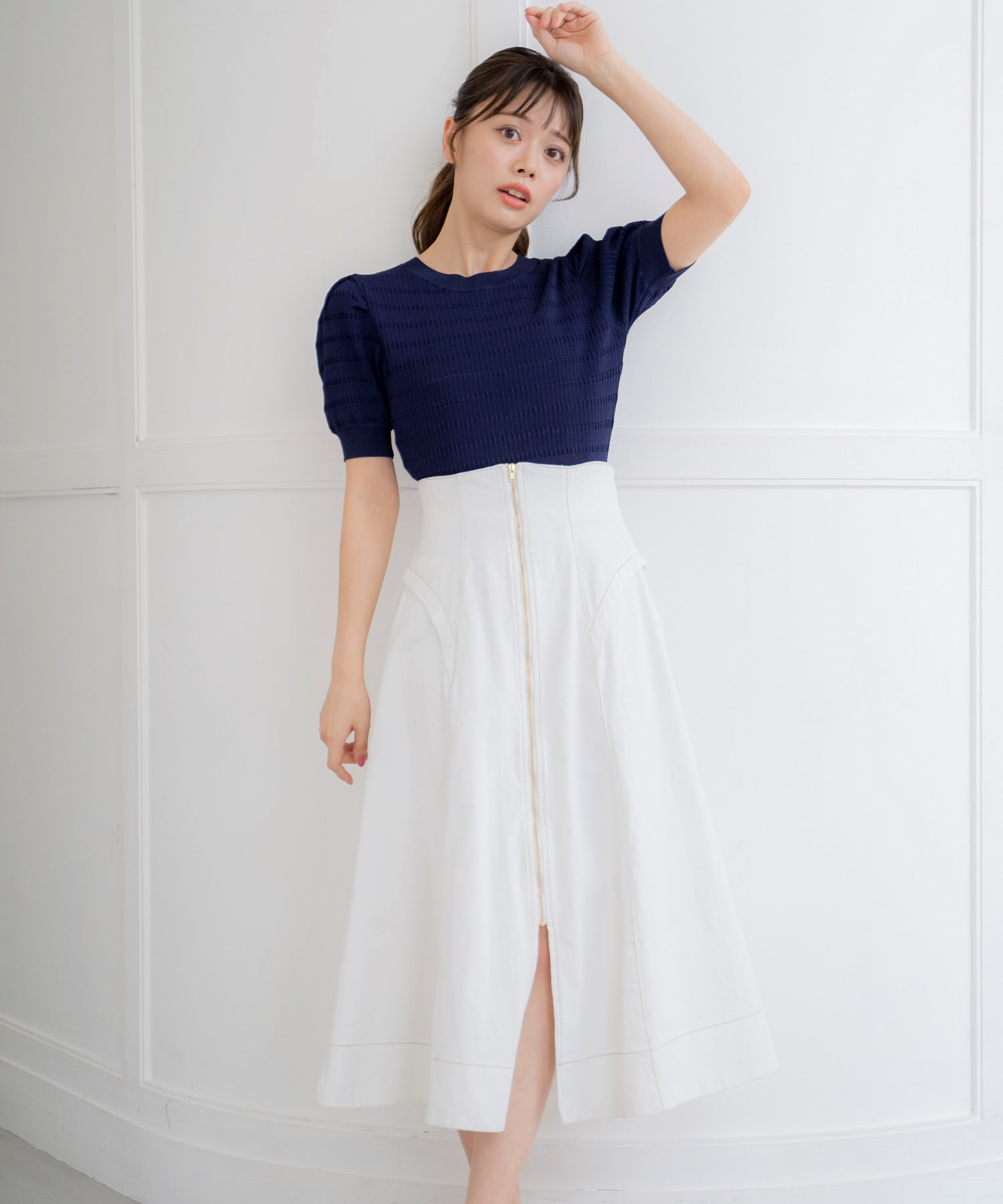 ジップデザインスカート | フレアスカート | NOELA OFFICIAL WEB STORE