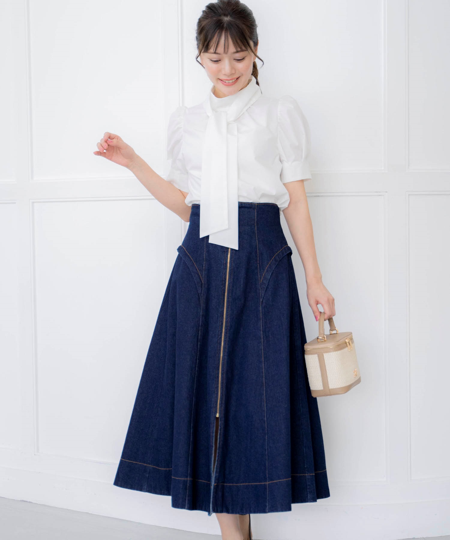 ジップデザインスカート | フレアスカート | NOELA OFFICIAL WEB STORE