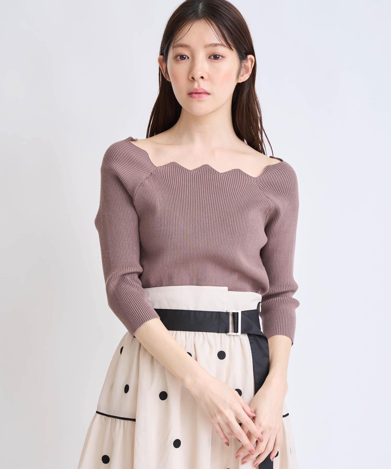 スカラネックデザインニット | ニット | NOELA OFFICIAL WEB STORE