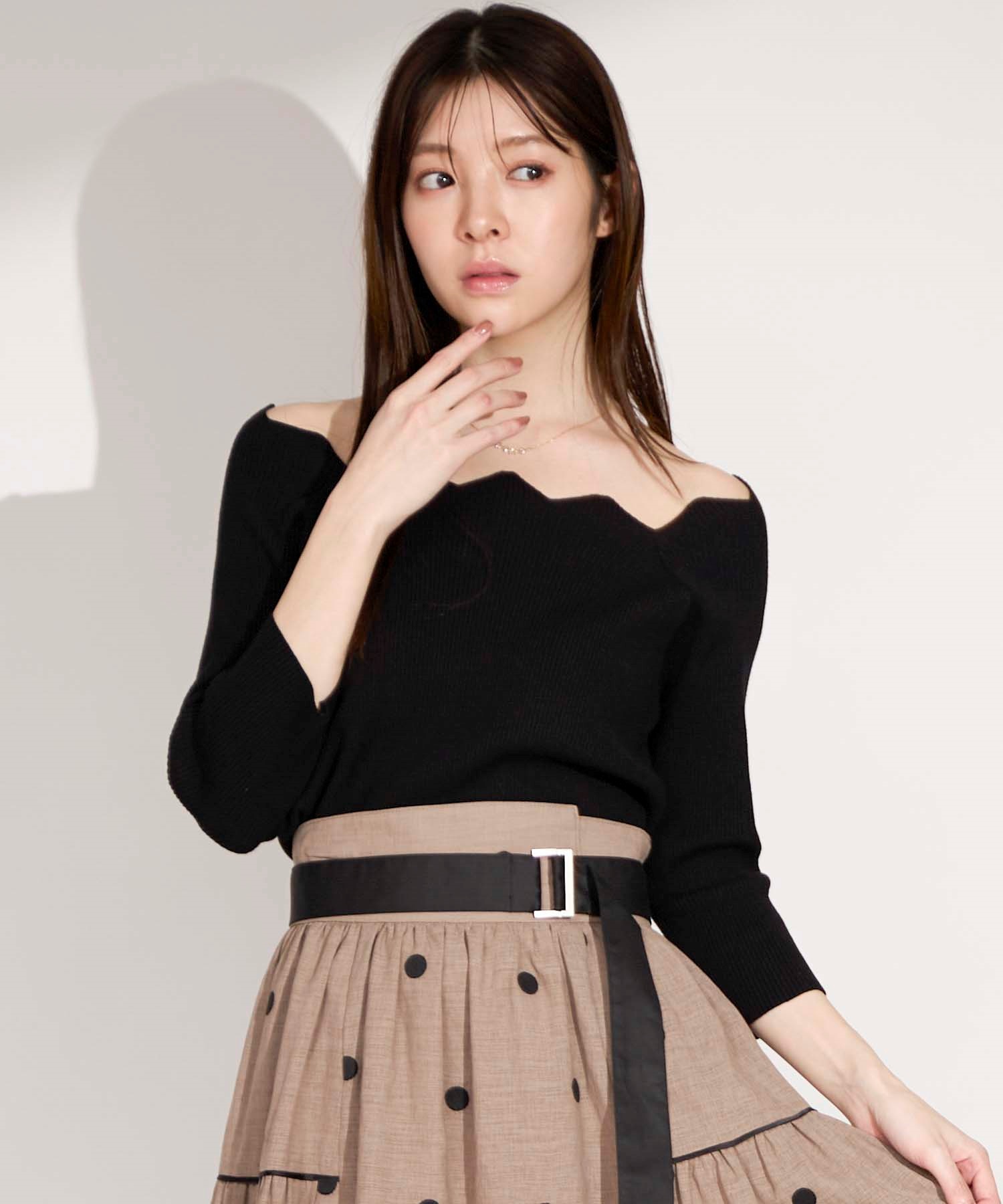 スカラネックデザインニット | ニット | NOELA OFFICIAL WEB STORE