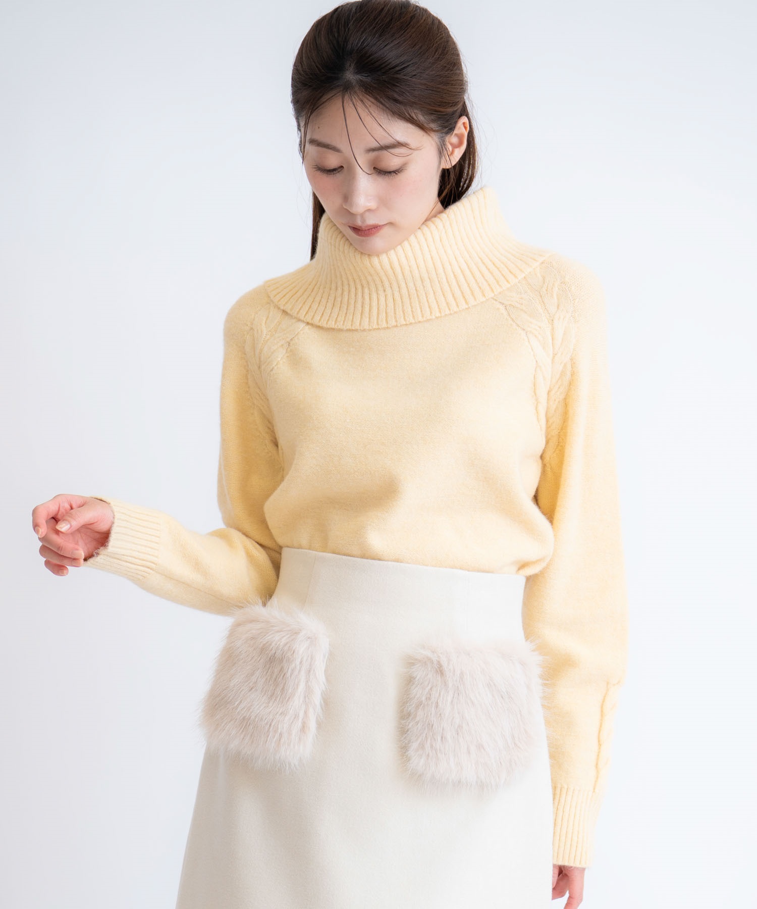 ケーブルデザインタートルニット | ニット | NOELA OFFICIAL WEB STORE