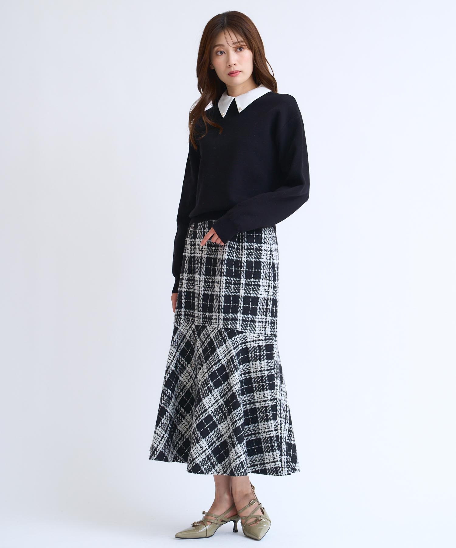 チェックマーメイドスカート | タイトスカート | NOELA OFFICIAL WEB STORE