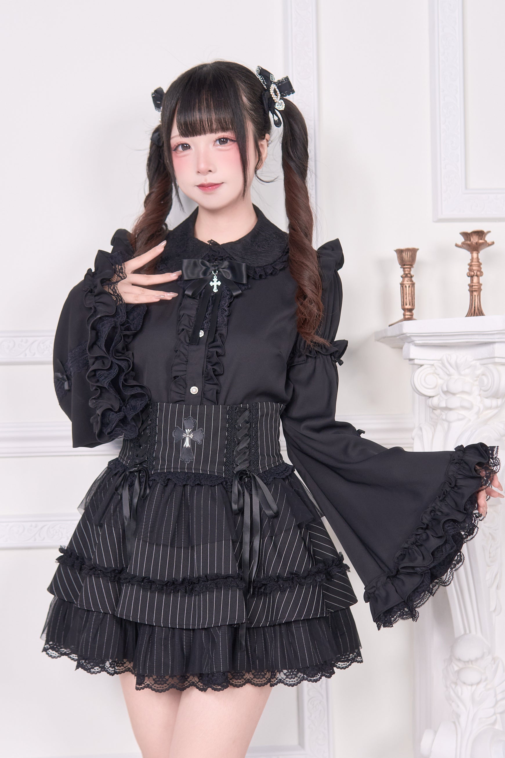 ファーフレアパールダブルコート – NoGenki No romance 2way レザー