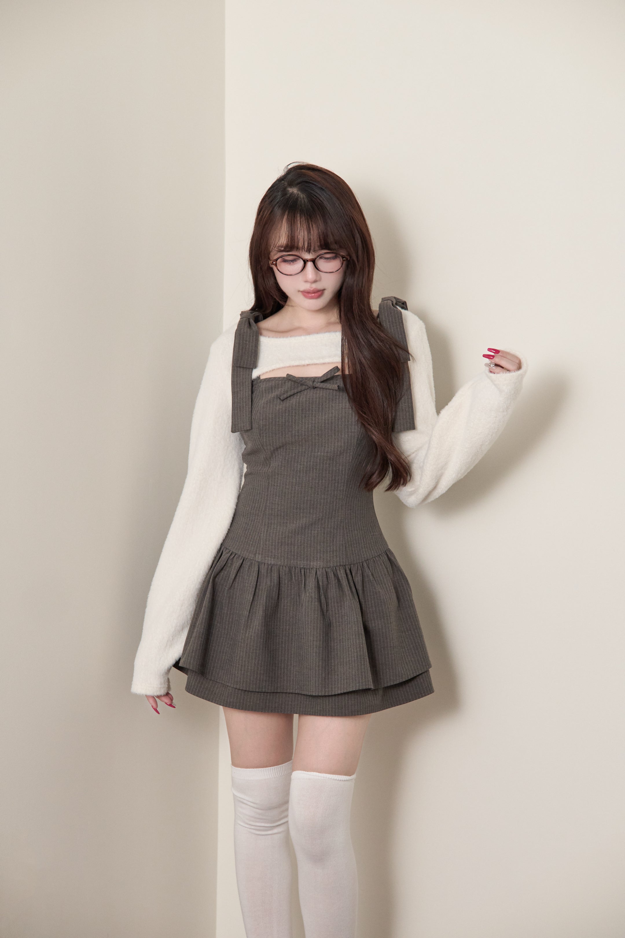 NoGenki ニットトップス×ニットキャミワンピース パープル Tops – NoGenki