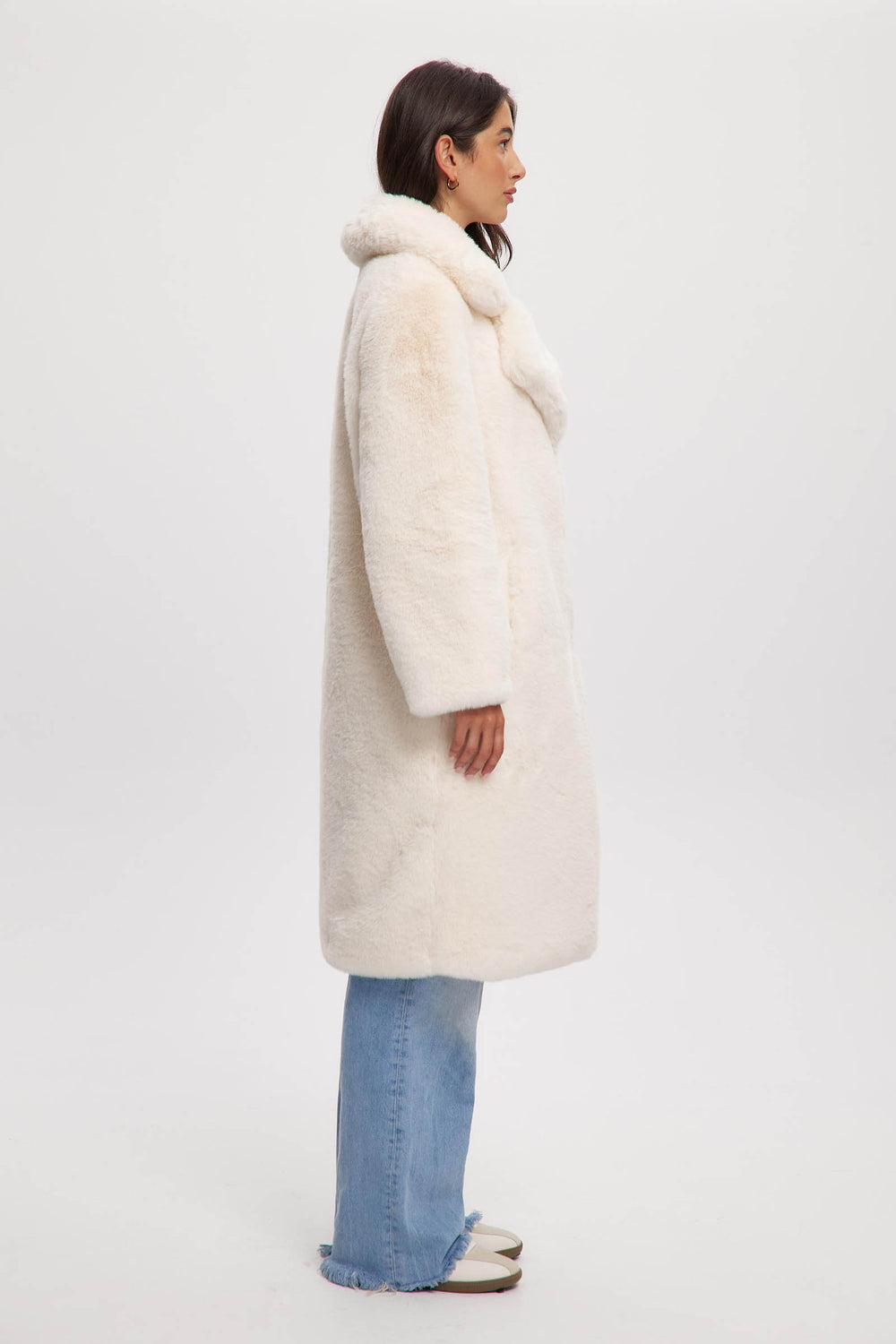 Savannah Long Length Vegan Fur Coat | Noize