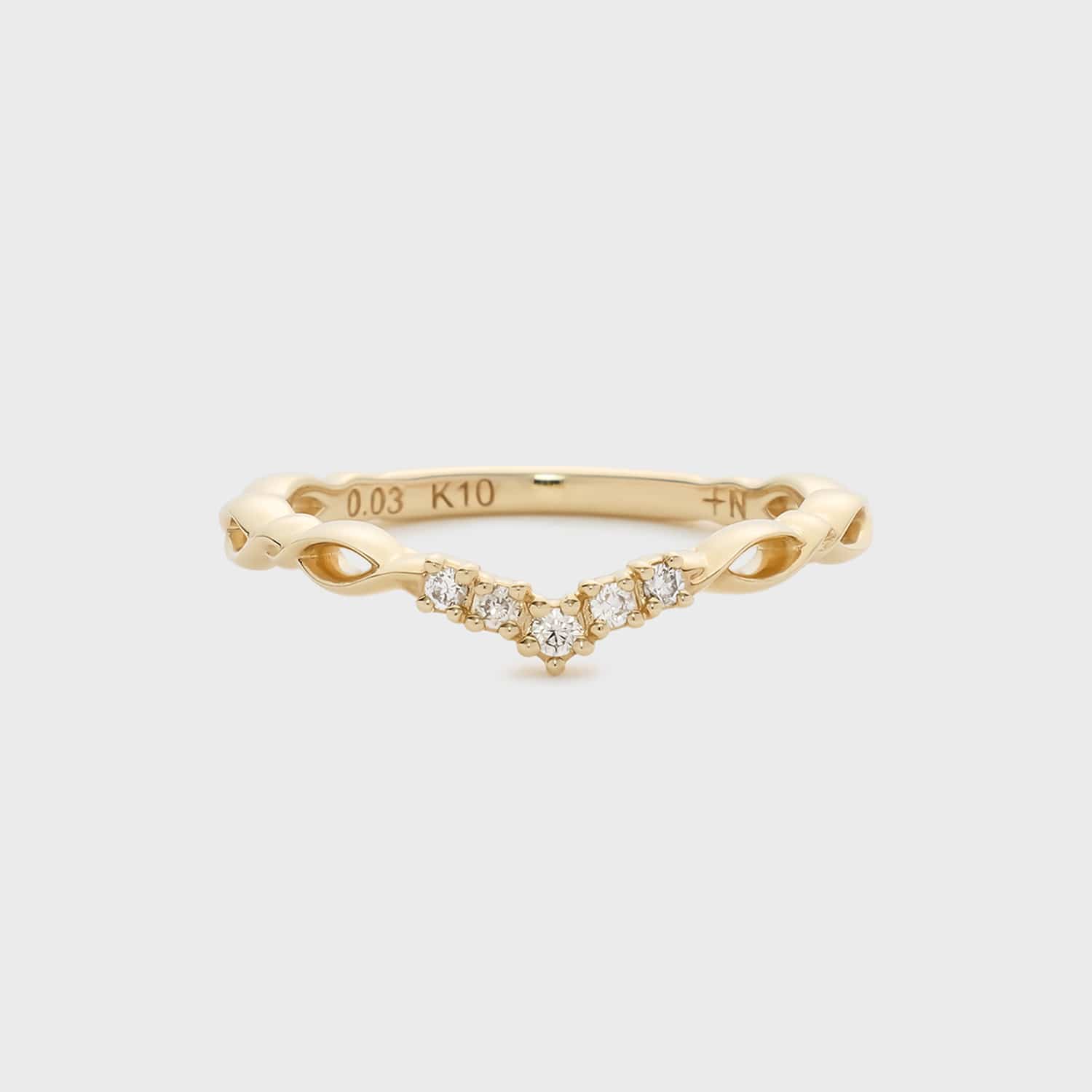 Pocket Ring】K10ダイヤモンドピンキーリング｜Pocket Ring（ピンキー