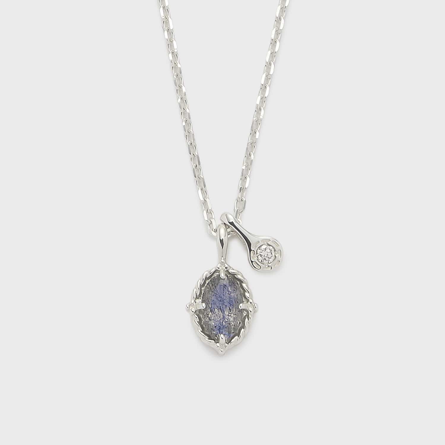 Limited Edition】シルバーチャームセットネックレス（グレー