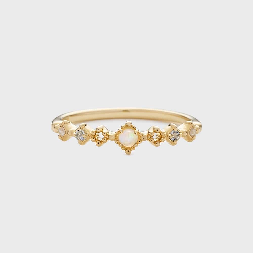 Pocket Ring】K10オパールピンキーリング｜Pocket Ring（ピンキー