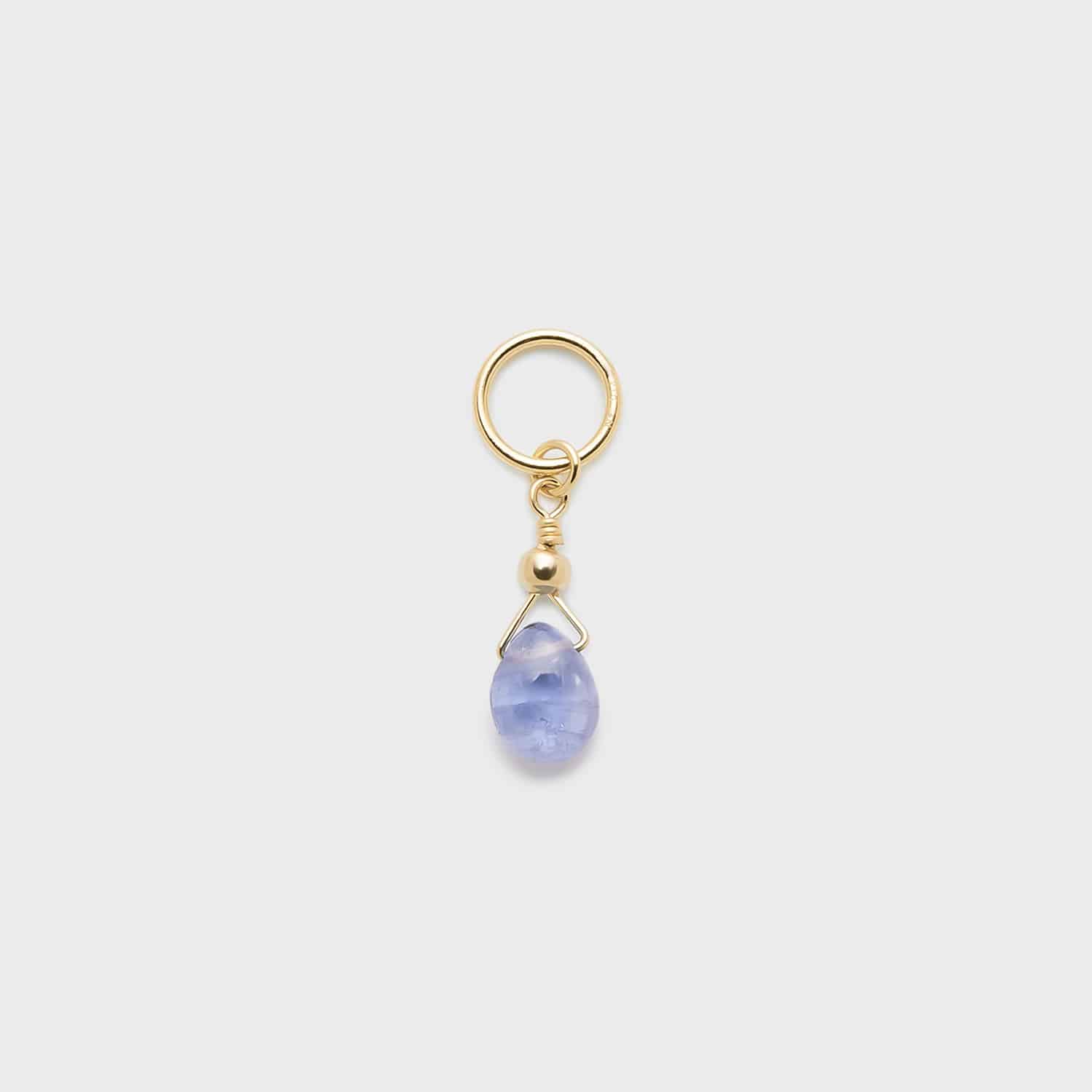 Tiny Charm】K10タンザナイトチャーム｜ネックレスチャーム｜ノジェス